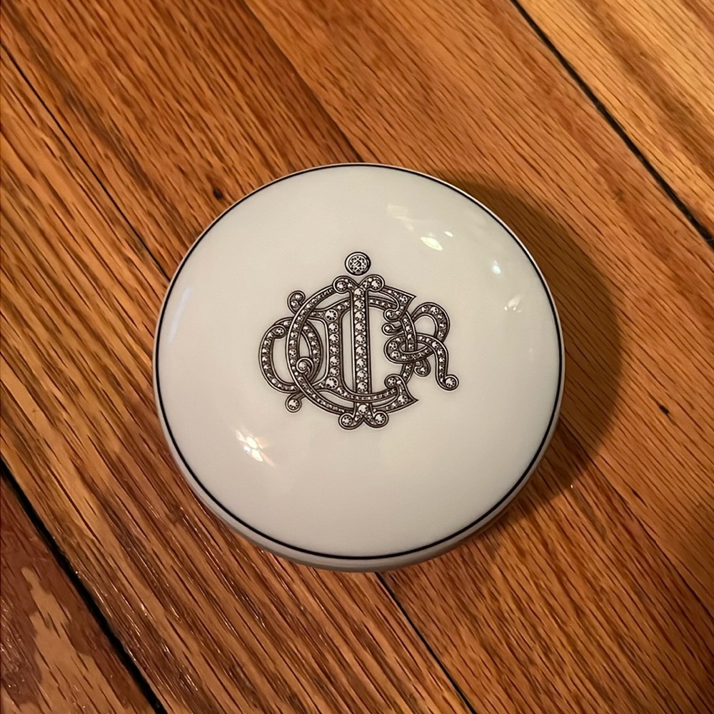 Dior White and Black Monogram Jewelry Trinket Dish